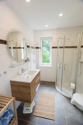 Ein Badezimmer in der Unterkunft Ferienhaus Harzblüte