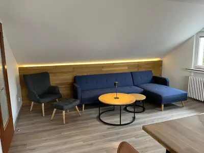 Ein Sitzbereich in der Unterkunft Harzhaus Altenau - Wohnung 3