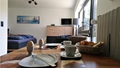 Ein Sitzbereich in der Unterkunft Schulenberg-Apartment 2,3