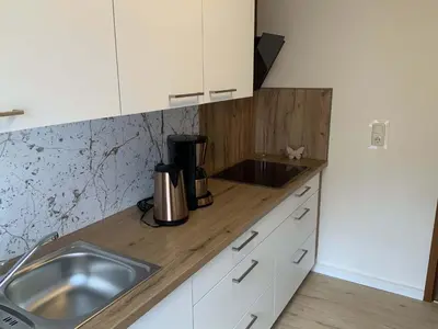 Küche/Küchenzeile in der Unterkunft Ferienwohnung Traum an der Radau