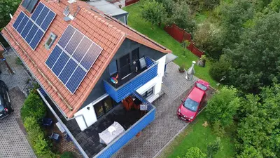Das Gebäude in dem sich die Ferienwohnung befindet