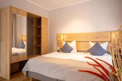 Ein Bett oder Betten in einem Zimmer der Unterkunft Chalet Bergzeit 6