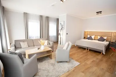 Ein Sitzbereich in der Unterkunft Chalet Bergzeit 5