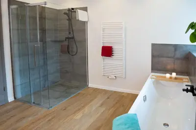 Ein Badezimmer in der Unterkunft Lieblingsquartier familiy Suite 2-3