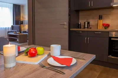 Küche/Küchenzeile in der Unterkunft Lieblingsquartier - Wohnung 3