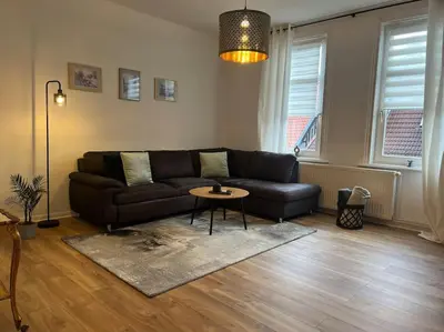Ein Sitzbereich in der Unterkunft Moderne FeWo in Goslars Altstadt