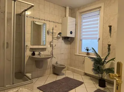 Ein Badezimmer in der Unterkunft Moderne FeWo in Goslars Altstadt