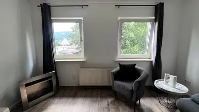 Ein Sitzbereich in der Unterkunft Ferienwohnung Harzgebirge