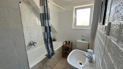 Ein Badezimmer in der Unterkunft Ferienwohnung Harzgebirge