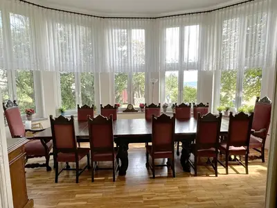 Der Geschäftsbereich oder Konferenzraum in der Unterkunft Villa Teufelsmauer