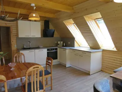 Küche/Küchenzeile in der Unterkunft Ferienhaus Diana in Thale OT Altenbrak