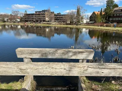 Blick auf einen Fluss in der Nähe der Ferienwohnung