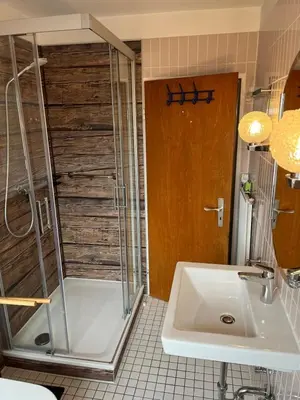 Ein Badezimmer in der Unterkunft Harzhaus Altenau - Wohnung 2