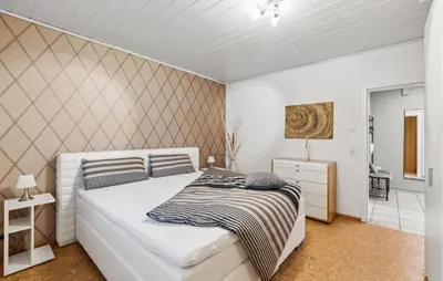 Ein Bett oder Betten in einem Zimmer der Unterkunft Pet Friendly Home In Bad Harzburg