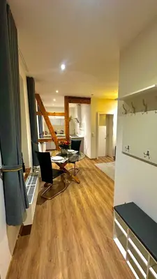 Grundriss der Unterkunft Apartment Mauerblick in der Altstadt mit Smart TV Waschtrockner und voll ausgestatteter Küche
