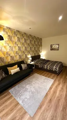 Ein Sitzbereich in der Unterkunft Apartment Mauerblick in der Altstadt mit Smart TV Waschtrockner und voll ausgestatteter Küche