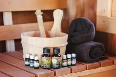 Spa und/oder Wellnesseinrichtungen in der Unterkunft Das Knusperhäusschen, im Harz mit eigener Sauna