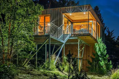 Ein Garten an der Unterkunft Discover The Harz National Park From A Tree House