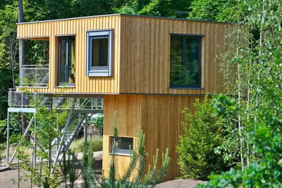 Ein Garten an der Unterkunft Treetop Loft In Harz National Park