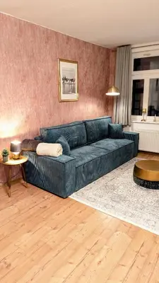 Ein Sitzbereich in der Unterkunft ADresseApartments 2 - E-Kamin & Parkplatz