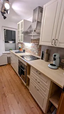 Küche/Küchenzeile in der Unterkunft ADresseApartments 2 - E-Kamin & Parkplatz