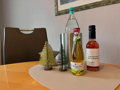 Getränke in der Unterkunft Bad Harzburg-City Ferienwohnung