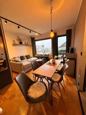 Ein Sitzbereich in der Unterkunft Brauni City Apartment