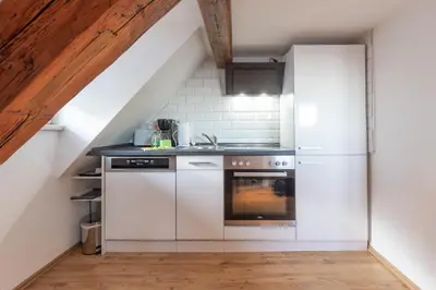 Küche/Küchenzeile in der Unterkunft Ferienwohnung am Neuen Thore III - b70294