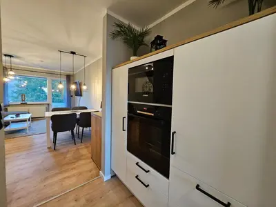 Küche/Küchenzeile in der Unterkunft Ferienwohnung Gondelblick an der Seilbahn