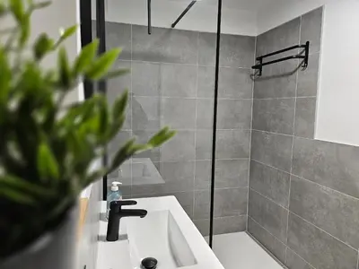 Ein Badezimmer in der Unterkunft Ferienwohnung Gondelblick an der Seilbahn
