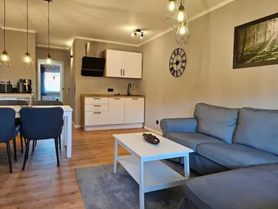Küche/Küchenzeile in der Unterkunft Ferienwohnung Gondelblick an der Seilbahn