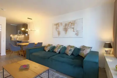 Ein Sitzbereich in der Unterkunft Apartment 488