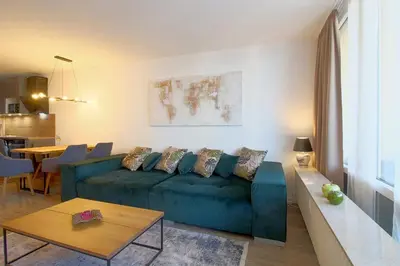 Ein Sitzbereich in der Unterkunft Apartment 488