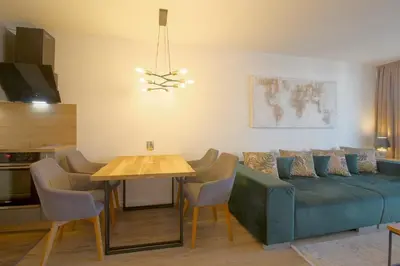 Ein Sitzbereich in der Unterkunft Apartment 488