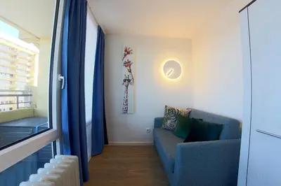 Ein Sitzbereich in der Unterkunft Apartment 488