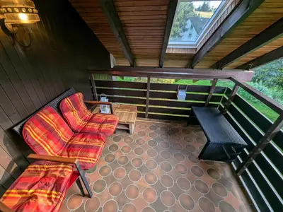 Ein Sitzbereich in der Unterkunft Ferienwohnung Klippenliebe 1 OG und Dachgeschoss