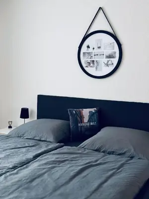 Ein Bett oder Betten in einem Zimmer der Unterkunft Harzheimat-Goslar Ferienwohnung
