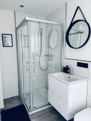 Ein Badezimmer in der Unterkunft Harzheimat-Goslar Ferienwohnung