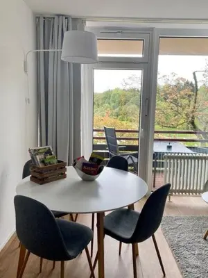 Ein Balkon oder eine Terrasse in der Unterkunft Seeblickappartement -Eure Zeit- mit Balkon