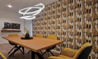 Ein Sitzbereich in der Unterkunft Ferienwohnung Hanenthorp