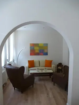 Ein Sitzbereich in der Unterkunft Ferienwohnungen Braun Goslar