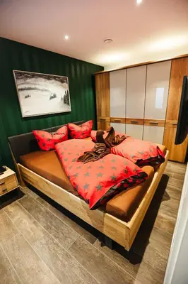 Ein Sitzbereich in der Unterkunft Talblick 5, mit Sauna und wunderschönen Panoramablick NEU