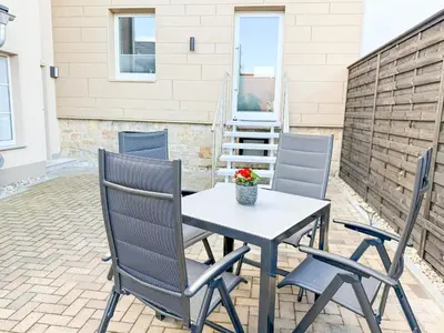 Ein Balkon oder eine Terrasse in der Unterkunft WILD&COZY Apartment mit moderner Küche & Terrasse