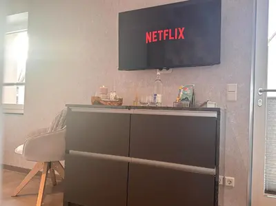 TV/Unterhaltungsangebot in der Unterkunft WILD&COZY Apartment mit moderner Küche & Terrasse