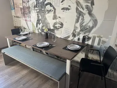 Ein Sitzbereich in der Unterkunft Stilapartment City 2