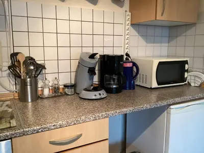 Küche/Küchenzeile in der Unterkunft Ferienwohnung Krapohl