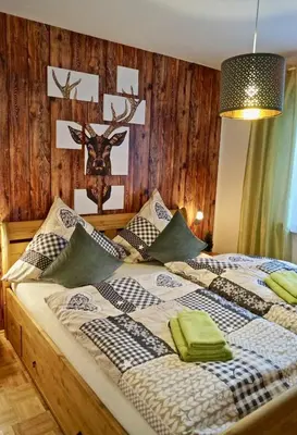 Ein Bett oder Betten in einem Zimmer der Unterkunft Lieblingsstück
