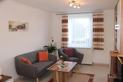 Ein Sitzbereich in der Unterkunft FeWo Wernigerode