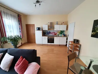 Küche/Küchenzeile in der Unterkunft Ferienwohnung Fessel