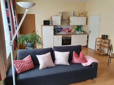 Küche/Küchenzeile in der Unterkunft Ferienwohnung Fessel